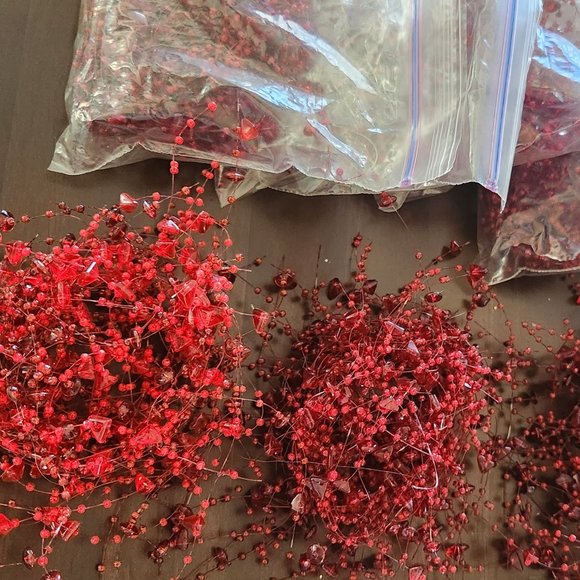 18 mini Christmas kid Doll Ornaments and 13 Red Bed Garland - Picture 2 of 5